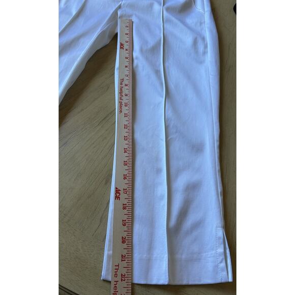 Y2K Office Siren Bebe Suit Sz 8 White Gold Buttons Luxury Blazer & Pants Classic - Picture 12 of 16